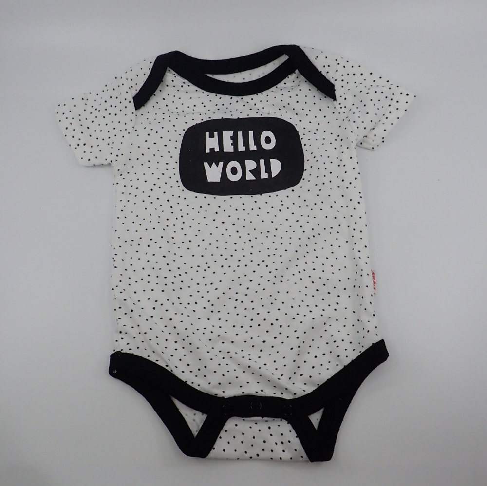 Nuby Hello World Bodysuit 6/9 Months - New